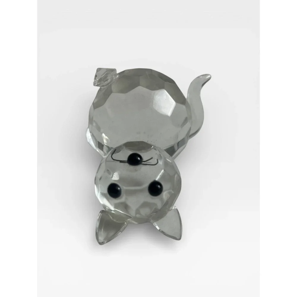Faceted Crystal Glass Cat Figurine Collectible Prism Decor‎ 2